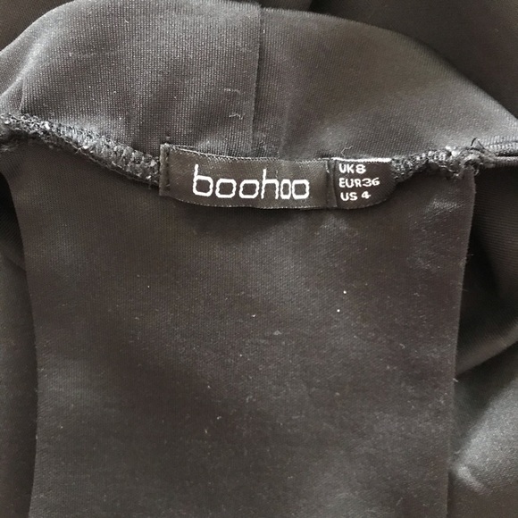 3/$30 Boohoo Black Form Fitting Choker Midi Dress Sz 4 - Picture 6 of 6